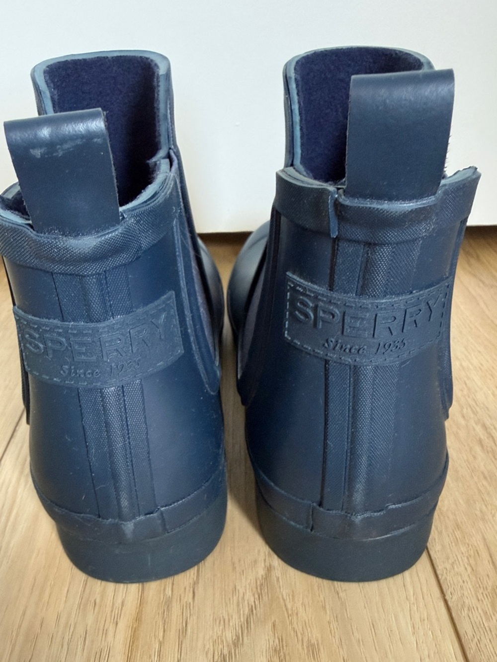 NWT Sperry women’s Navy Chelsea Waterproof Rain Boots - Picture 2 of 7
